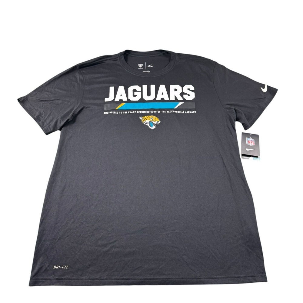 Nike Jacksonville Jaguars NFL Black Dri-FIT Performance Shirt Mens XL 840952-010